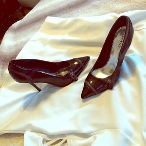 Patent leather heels